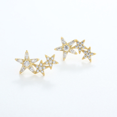 925 Sterling Silver Star Earrings Studs