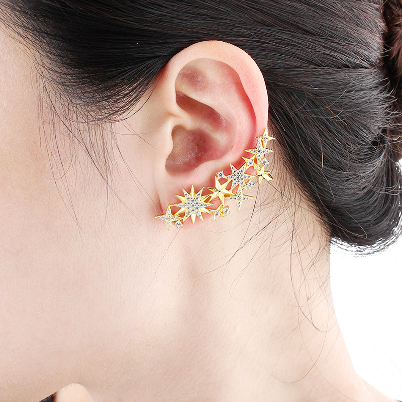 925 Sterling Silver AB Star Earrings Studs and Earclips