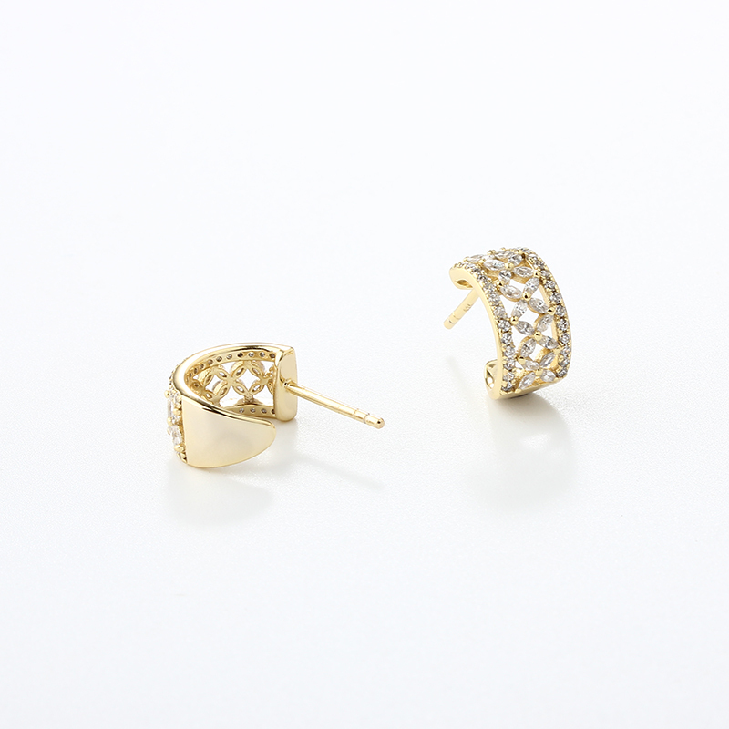 925 Sterling Silver CZ Earrings Studs