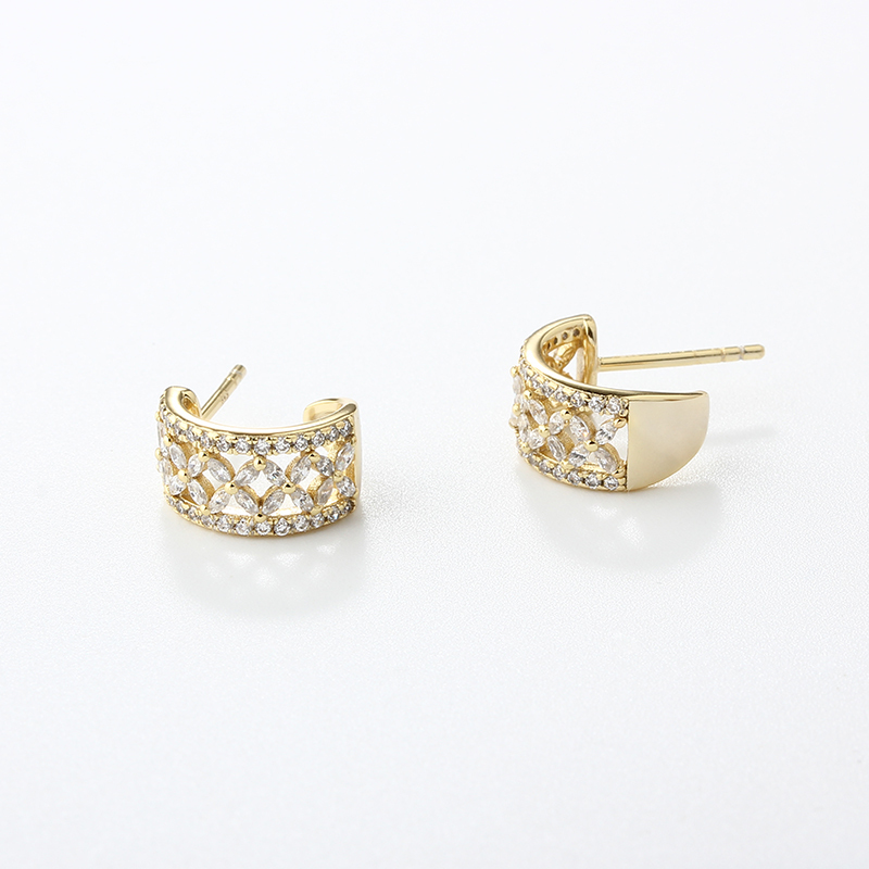 925 Sterling Silver CZ Earrings Studs