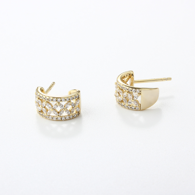 925 Sterling Silver CZ Earrings Studs