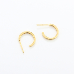 925 Sterling Silver 14mm Line Earrings Studs