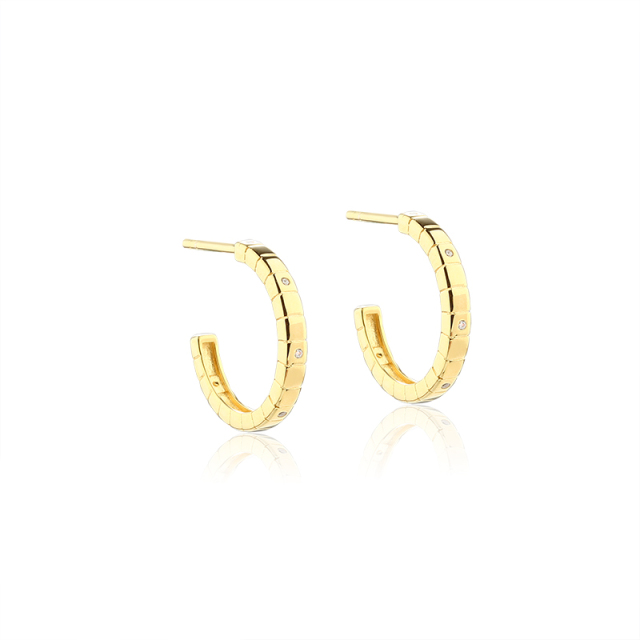 925 Sterling Silver 18mm Line Earrings Studs