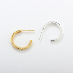 925 Sterling Silver 18mm Line Earrings Studs