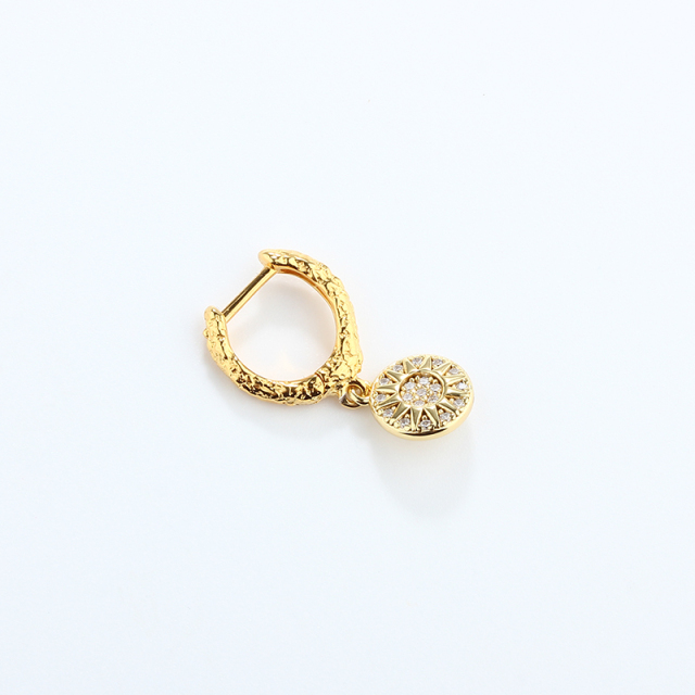 925 Sterling Silver Sun Hoop Earrings