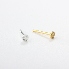 925 Sterling Silver Hammered Round Coin Earrings Studs