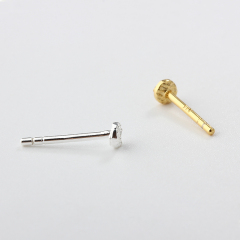 925 Sterling Silver Hammered Round Coin Earrings Studs