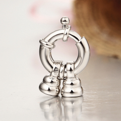 925 Sterling Silver Spring Clasp With Two End Cap