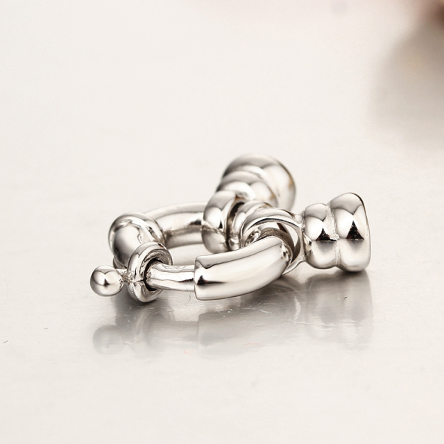 925 Sterling Silver Spring Clasp With Two End Cap
