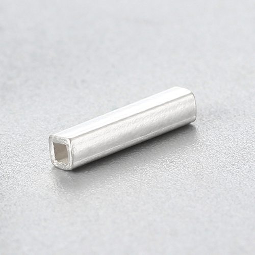 925 Sterling Silver 10mm Polish Square Tube Beads