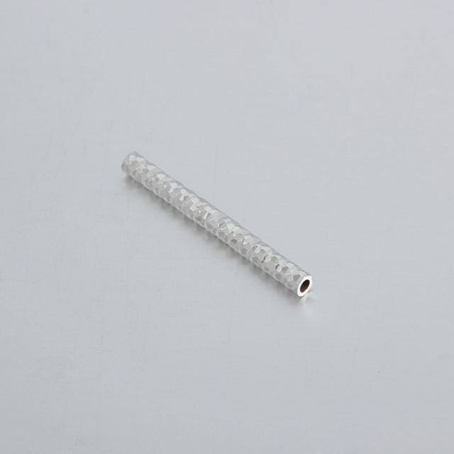 925 Sterling Silver Long Bling Tube Beads