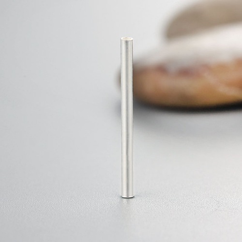 925 Sterling Silver Long Pure Tube Beads