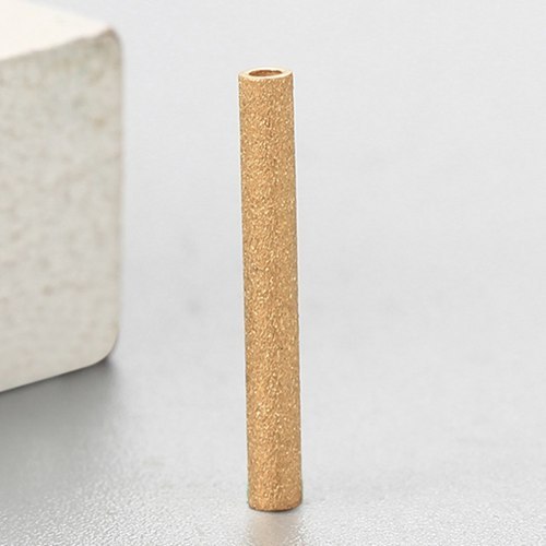 925 Sterling Silver 15mm Stardust Sand Blasting Tube Beads