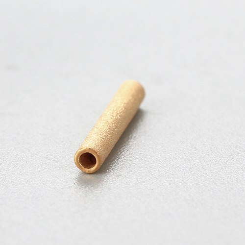 925 Sterling Silver 15mm Stardust Sand Blasting Tube Beads