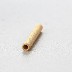 925 Sterling Silver 15mm Stardust Sand Blasting Tube Beads