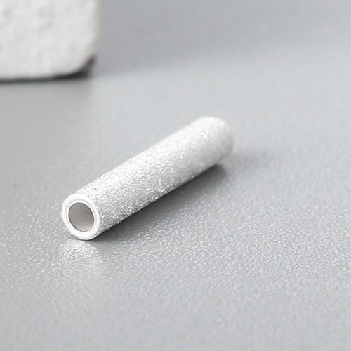 925 Sterling Silver 10mm Stardust Sand Blasting Tube Beads