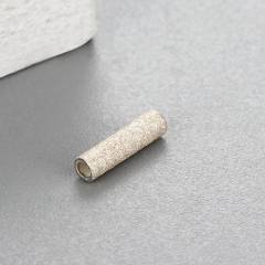 925 Sterling Silver 7mm Stardust Sand Blasting Tube Beads