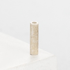 925 Sterling Silver 7mm Stardust Sand Blasting Tube Beads