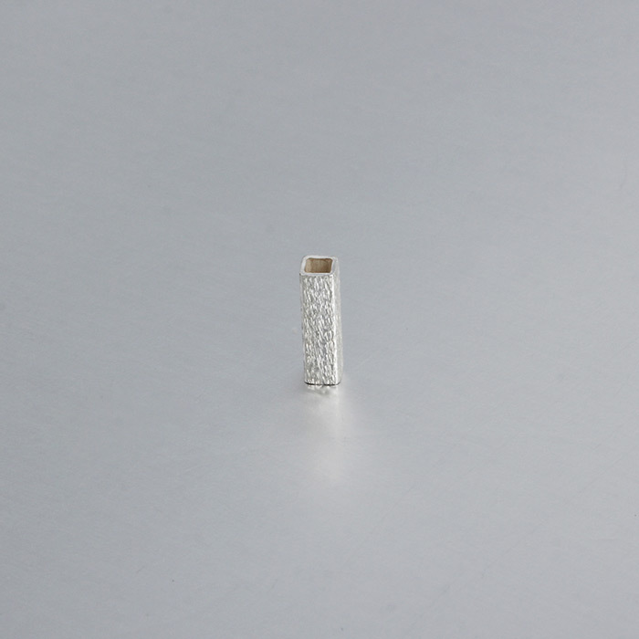 925 Sterling Silver 7mm Polish Square Tube Beads