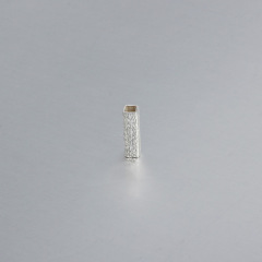 925 Sterling Silver 7mm Polish Square Tube Beads