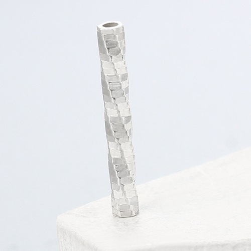 925 Sterling Silver 15mm Unique Spiral Cutting Tube Beads