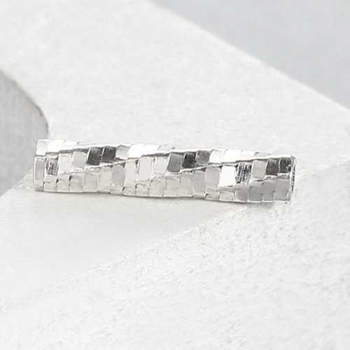 925 Sterling Silver 10.2mm Unique Spiral Cutting Tube Beads