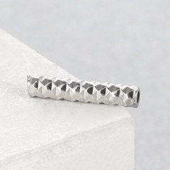 925 Sterling Silver 7*1.5mm Cutting Tube Beads