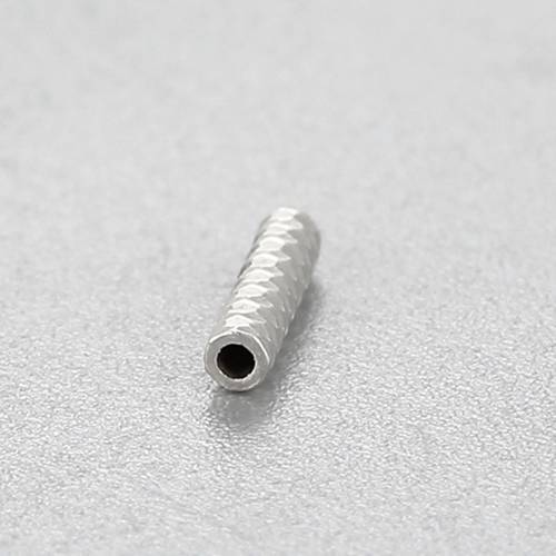 925 Sterling Silver 7*1.5mm Cutting Tube Beads