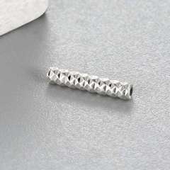 925 Sterling Silver 7*1.5mm Cutting Tube Beads