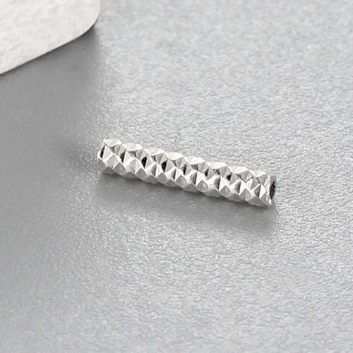 925 Sterling Silver 7*1.5mm Cutting Tube Beads