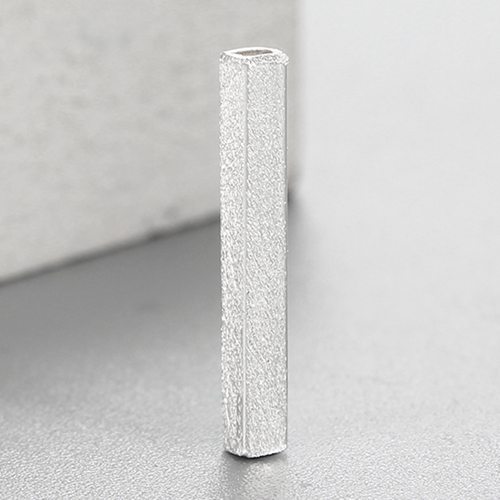 925 Sterling Silver 15*2mm Square Tube Beads
