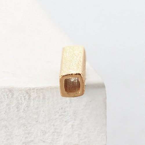 925 Sterling Silver 10*2mm Square Tube Beads