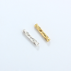 925 Sterling Silver 2*11.5mm Cutting Tube Bead