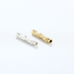 925 Sterling Silver 2*11.5mm Cutting Tube Bead