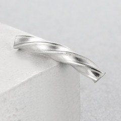 925 Sterling Silver Spiral Square Curved Tubes