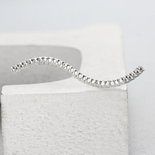 925 Sterling Silver Cutting Long Curved Tubes