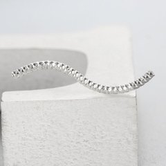 925 Sterling Silver Cutting Long Curved Tubes