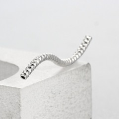 925 Sterling Silver Cutting Long Curved Tubes