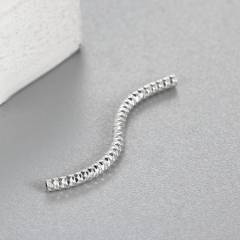925 Sterling Silver Cutting Long Curved Tubes