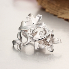 925 Sterling Silver Flowers Clasps For Pearl Necklace