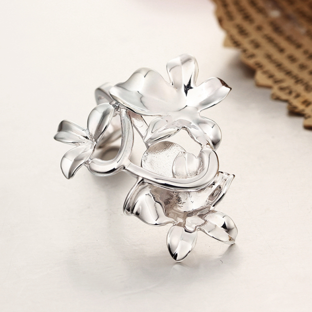 925 Sterling Silver Flowers Clasps For Pearl Necklace