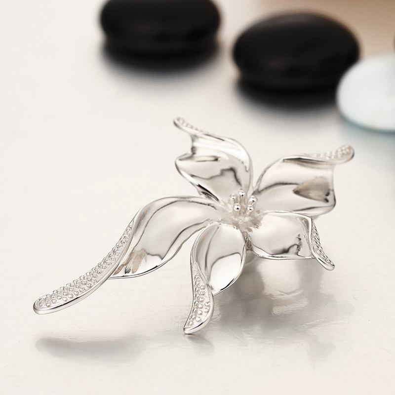 925 Sterling Silver Big Flower Magnetic Clasps