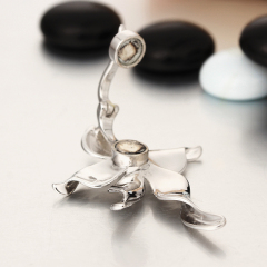 925 Sterling Silver Big Flower Magnetic Clasps