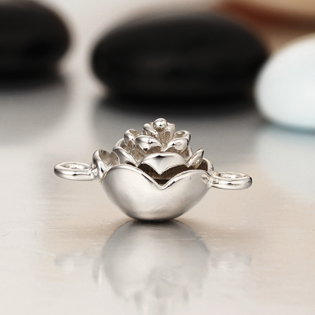 925 Sterling Silver Big Rose Magnetic Clasps