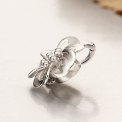 925 Sterling Silver Single Flower Magnetic Clasps