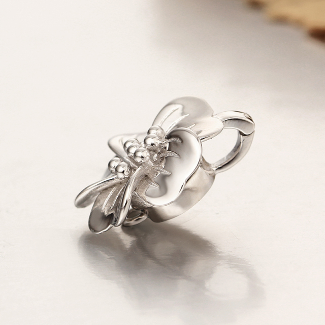 925 Sterling Silver Single Flower Magnetic Clasps