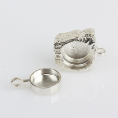 925 Sterling Silver Hammer Magnetic Clasp Jewelry Findings