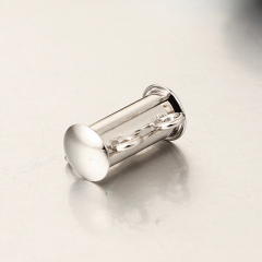 925 Sterling Silver Spring Tube Clasp-Two Rows