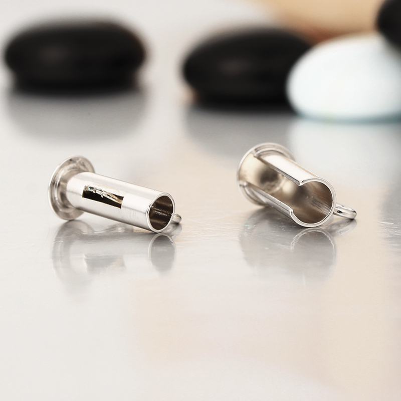 925 Sterling Silver Spring Tube Clasp-Two Rows