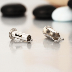 925 Sterling Silver Spring Tube Clasp-Two Rows